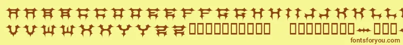 Шрифт COSMBV   – коричневые шрифты на жёлтом фоне