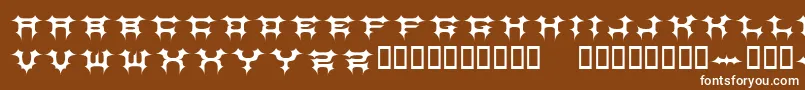 Шрифт COSMBV   – белые шрифты на коричневом фоне