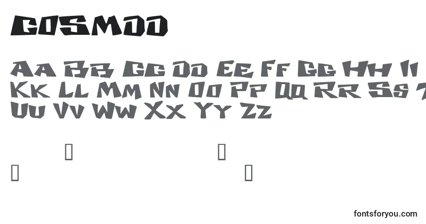 Шрифт COSMDD   (124041) – алфавит, цифры, специальные символы