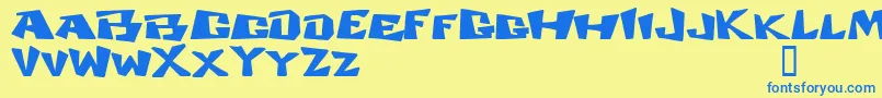 COSMDD   Font – Blue Fonts on Yellow Background