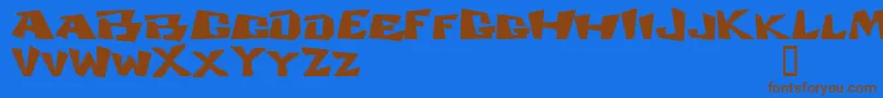 COSMDD   Font – Brown Fonts on Blue Background