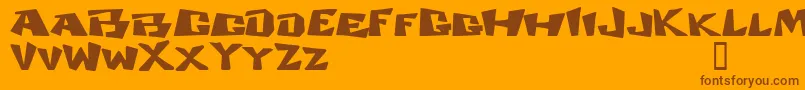 COSMDD   Font – Brown Fonts on Orange Background