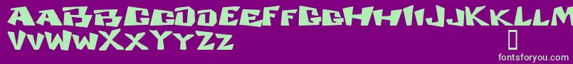 COSMDD   Font – Green Fonts on Purple Background