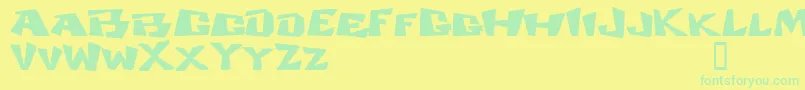 COSMDD   Font – Green Fonts on Yellow Background