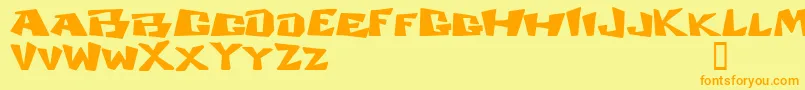 COSMDD   Font – Orange Fonts on Yellow Background