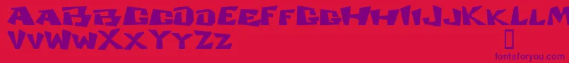 COSMDD   Font – Purple Fonts on Red Background