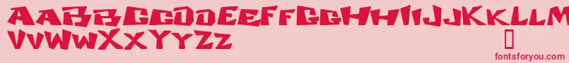 COSMDD   Font – Red Fonts on Pink Background