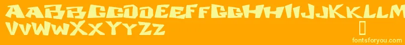 COSMDD フォントについての詳細 フォントCOSMDD – オレンジの背景に黄色の文字