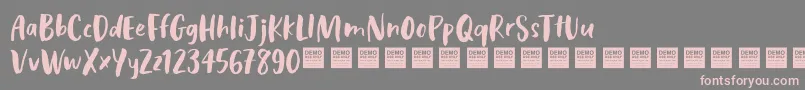 Cosmic Rays   Demo Font – Pink Fonts on Gray Background