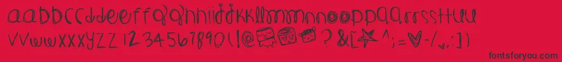 cosmicJourney Font – Black Fonts on Red Background