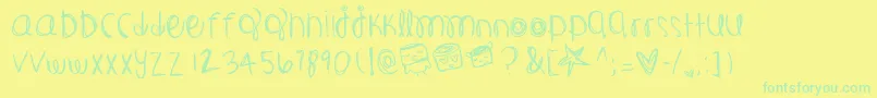 En savoir plus sur la police cosmicJourney Police cosmicJourney – polices vertes sur fond jaune
