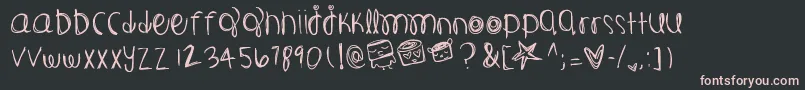cosmicJourney Font – Pink Fonts on Black Background