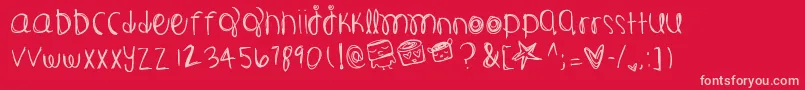 cosmicJourney Font – Pink Fonts on Red Background