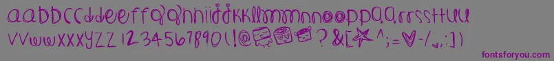 cosmicJourney Font – Purple Fonts on Gray Background