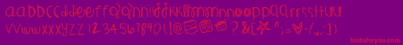 cosmicJourney Font – Red Fonts on Purple Background
