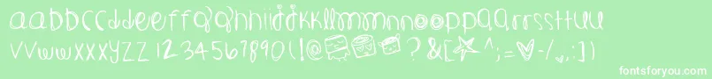 cosmicJourney Font – White Fonts on Green Background