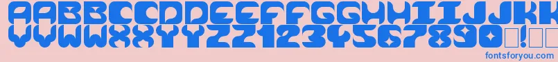 Cosmik Orchestra Font – Blue Fonts on Pink Background