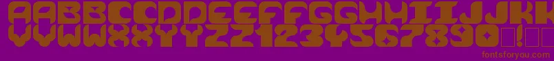 Cosmik Orchestra-fontti – ruskeat fontit violetilla taustalla