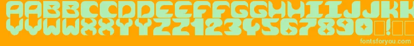 Cosmik Orchestra Font – Green Fonts on Orange Background