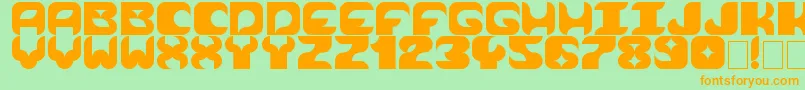Cosmik Orchestra Font – Orange Fonts on Green Background
