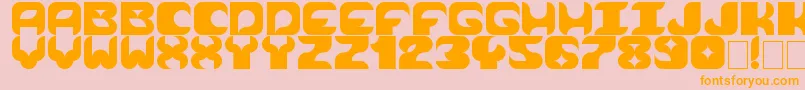 Cosmik Orchestra Font – Orange Fonts on Pink Background