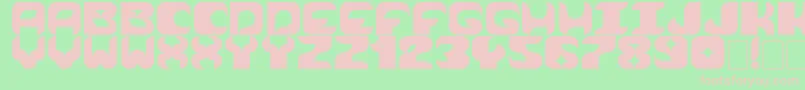 Cosmik Orchestra Font – Pink Fonts on Green Background