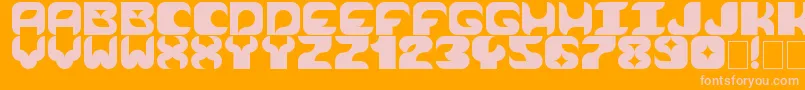 Cosmik Orchestra Font – Pink Fonts on Orange Background