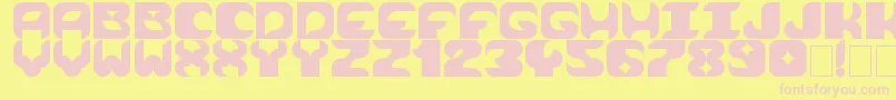 Cosmik Orchestra Font – Pink Fonts on Yellow Background