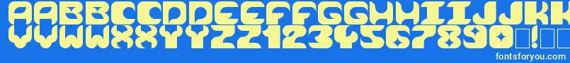 Cosmik Orchestra Font – Yellow Fonts on Blue Background