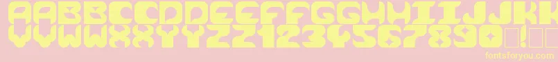 Cosmik Orchestra Font – Yellow Fonts on Pink Background