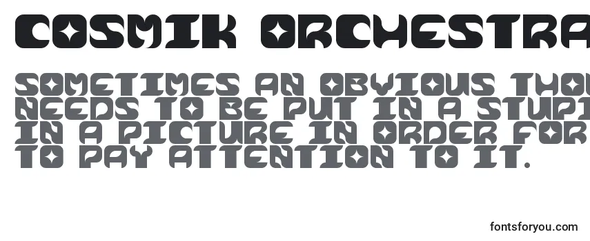 Review of the Cosmik Orchestra Font
