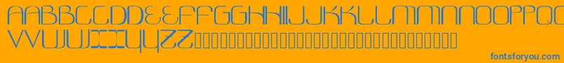 Cosmonautica-fontti – siniset fontit oranssilla taustalla
