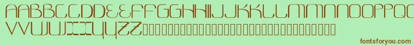 Police Cosmonautica – polices brunes sur fond vert
