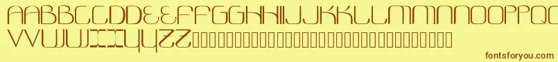 Cosmonautica Font – Brown Fonts on Yellow Background