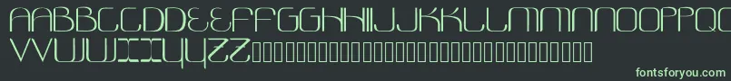 Cosmonautica-fontti – vihreät fontit mustalla taustalla