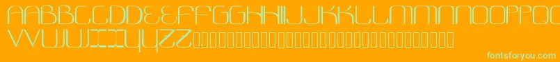 Шрифт Cosmonautica – зелёные шрифты на оранжевом фоне