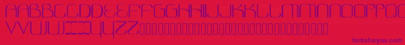 Cosmonautica-Schriftart – Violette Schriften auf rotem Hintergrund