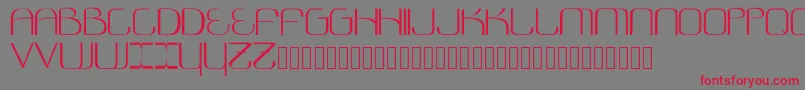 フォントCosmonautica – 赤い文字の灰色の背景
