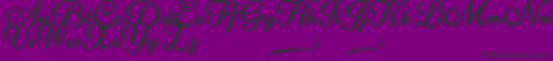 Czcionka Costa Rica Personal Use – czarne czcionki na fioletowym tle