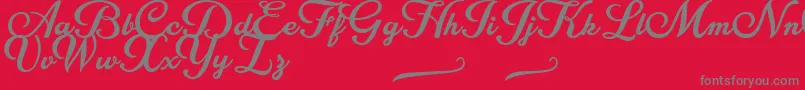 Costa Rica Personal Use-Schriftart – Graue Schriften auf rotem Hintergrund