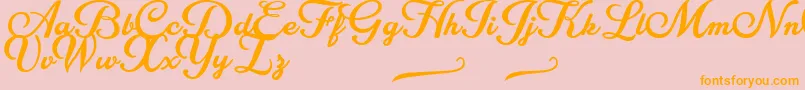 Costa Rica Personal Use Font – Orange Fonts on Pink Background