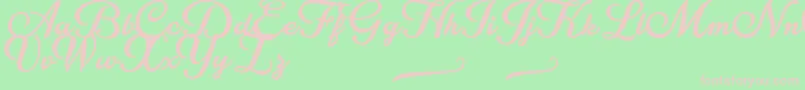 Costa Rica Personal Use Font – Pink Fonts on Green Background