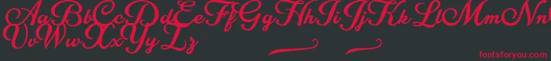 Costa Rica Personal Use Font – Red Fonts on Black Background