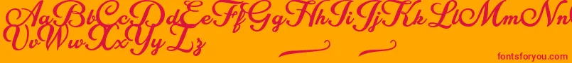 Costa Rica Personal Use Font – Red Fonts on Orange Background