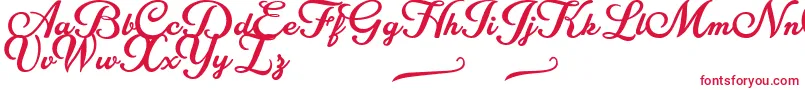 Costa Rica Personal Use Font – Red Fonts on White Background