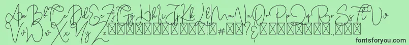 More about Cothelina Font Cothelina Font – Black Fonts on Green Background