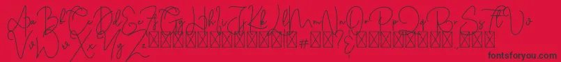 Cothelina Font – Black Fonts on Red Background
