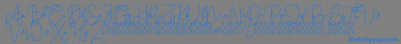 Cothelina Font – Blue Fonts on Gray Background