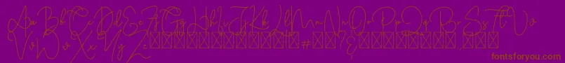 Cothelina Font – Brown Fonts on Purple Background