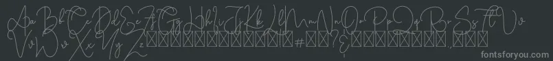 Cothelina Font – Gray Fonts on Black Background